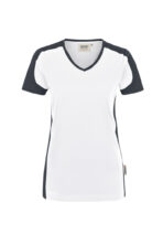 HAKRO Damen V-Shirt Contrast MIKRALINAR® - Produktbild