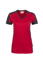 HAKRO Damen V-Shirt Contrast MIKRALINAR® - Produktbild