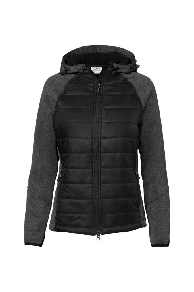 HAKRO Damen Kapuzen-Hybridjacke Contrast - Produktbild