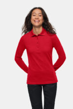 HAKRO Damen Longsleeve-Poloshirt MIKRALINAR® - Produktbild