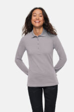 HAKRO Damen Longsleeve-Poloshirt MIKRALINAR® - Produktbild