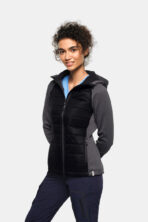 HAKRO Damen Kapuzen-Hybridjacke Contrast - Produktbild