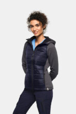 HAKRO Damen Kapuzen-Hybridjacke Contrast - Produktbild